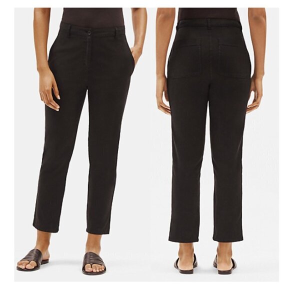 Eileen Fisher Pants - EILEEN FISHER Organic Cotton Hemp Tapered Ankle Pant 14 Women Pockets Pants